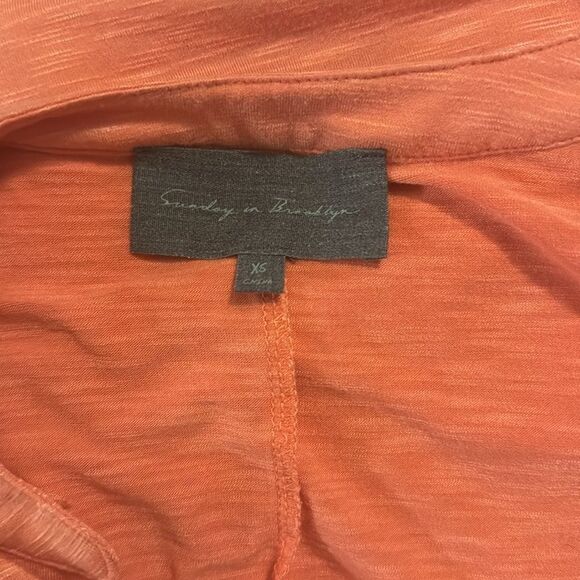 Coral Blouse with Front Waist Tie by Sunday in Brooklyn - Size XS - Picture 7 of 8